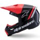 Foto 3 de CASCO ALPINESTARS S-M3 RADIUM BLACK RED FLUO WHITE GLOSSY