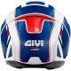 Foto 4 de CASCO GIVI X26 SQUARE BLANCO BRILLOAZULROJO