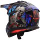 Foto 6 de CASCO LS2 MX708 FAST II ZOMBIE II NEGRO  ROJO  AZUL